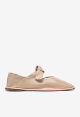 Hereu Llasada Knotted Strap Ballet Flats Cream WFR23LLSH001LE/M_HEREU-CR