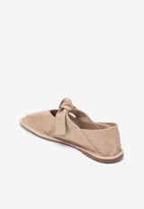 Hereu Llasada Knotted Strap Ballet Flats Cream WFR23LLSH001LE/M_HEREU-CR