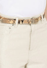 Golden Goose DB Animal Print Leather Belt GWA00135A000546/M Multicolor